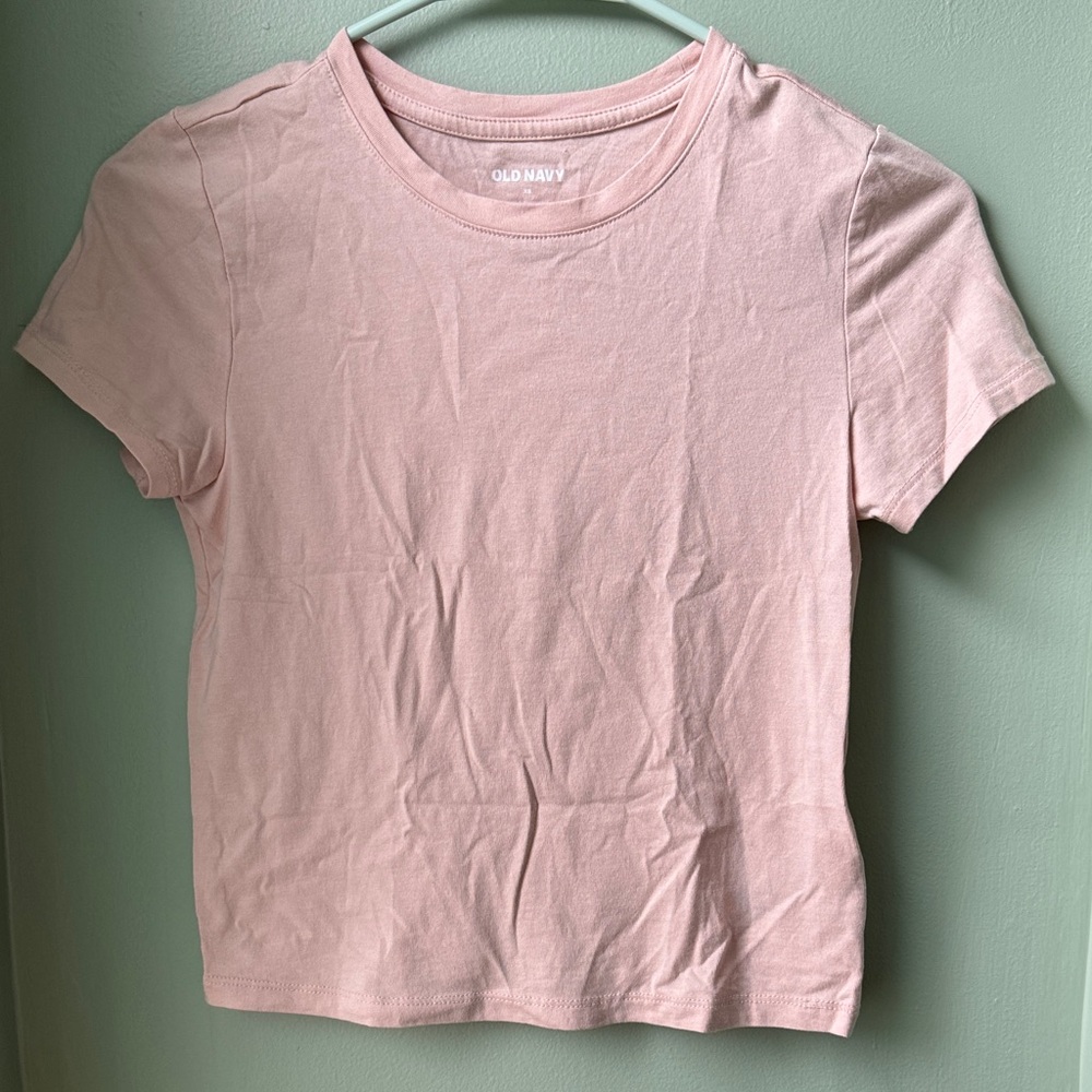 Old Navy Pale Pink Short Sleeve Crewneck Tee